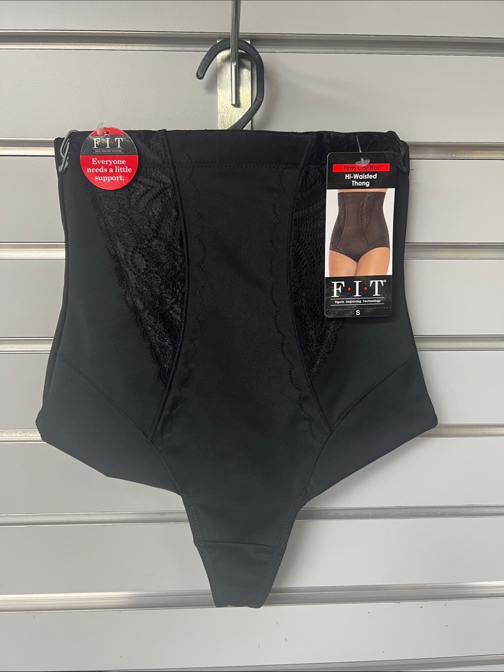 Firm Control High-Waisted Shaping Thong - Black